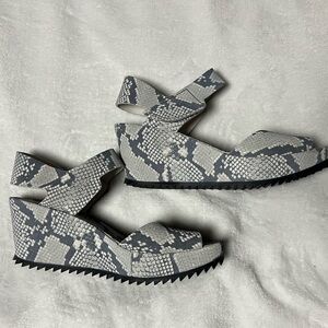 Semi new Pedro Garcia Suede Animal Print Sandals